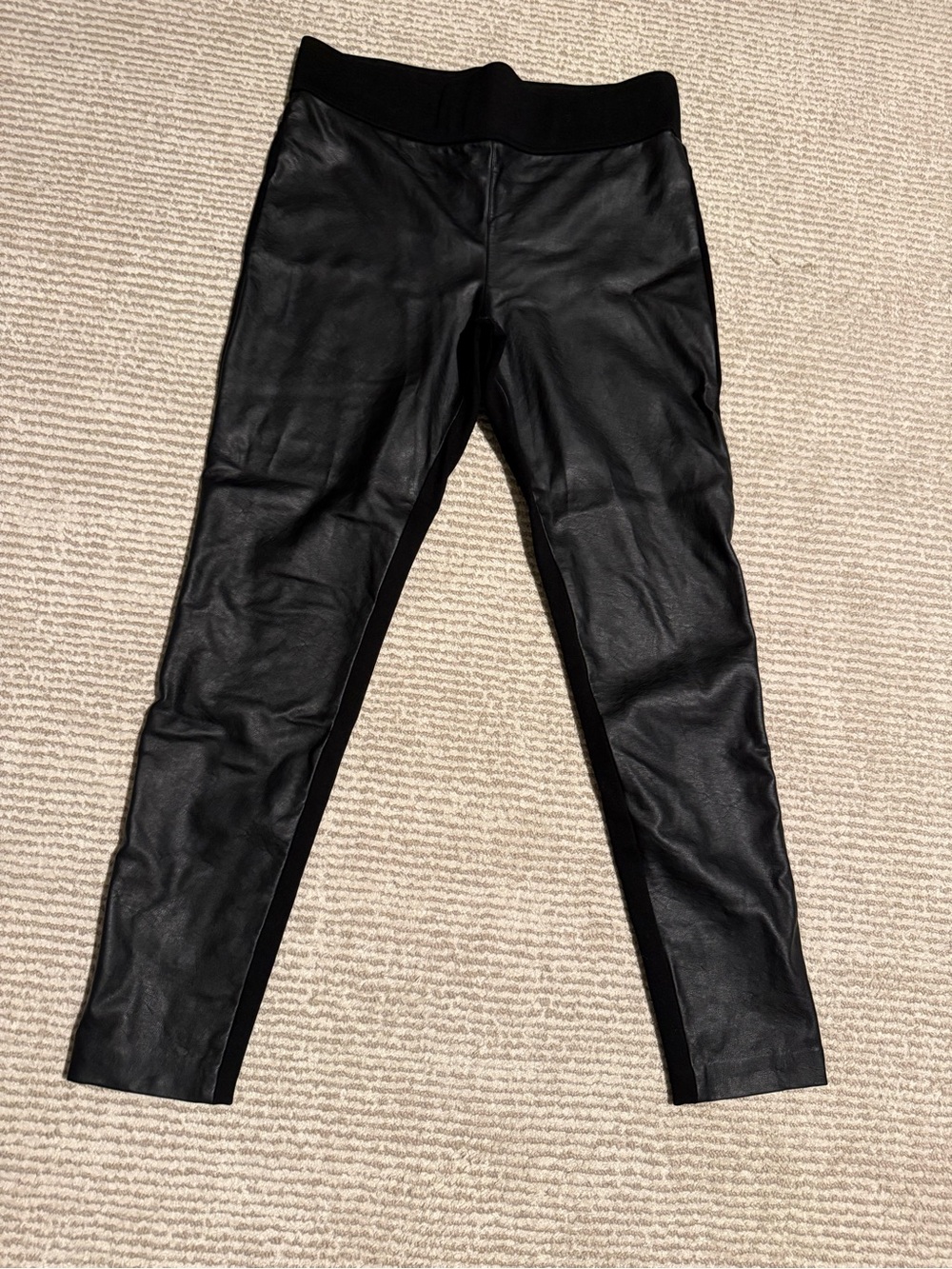 Club Monaco faux leather front panel leggings - sz 10